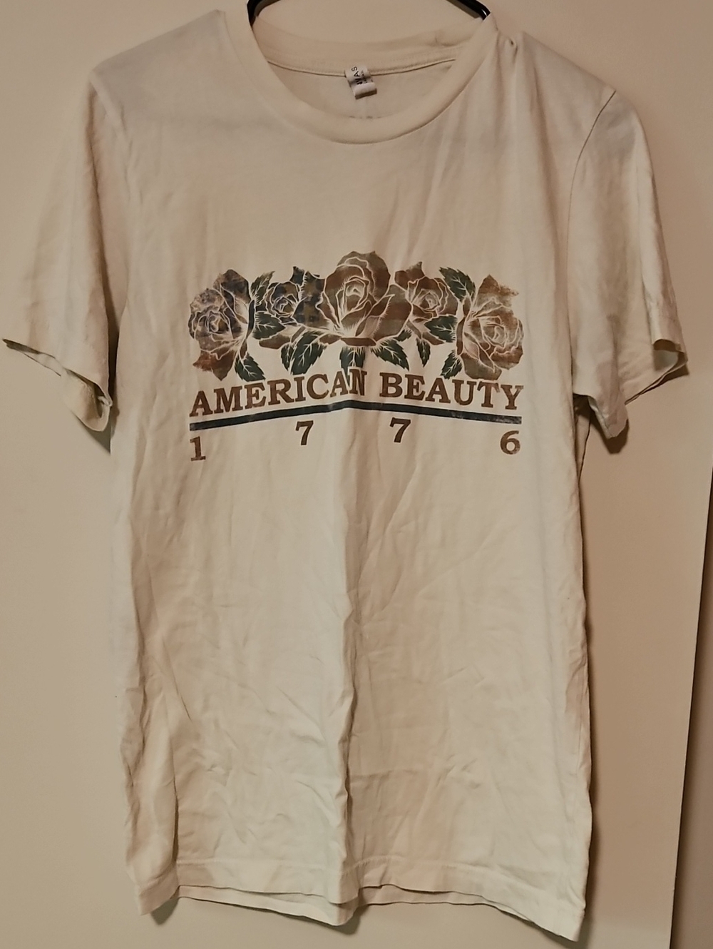 Bella Canvas Cream Graphic Tee with Muted Rose Print